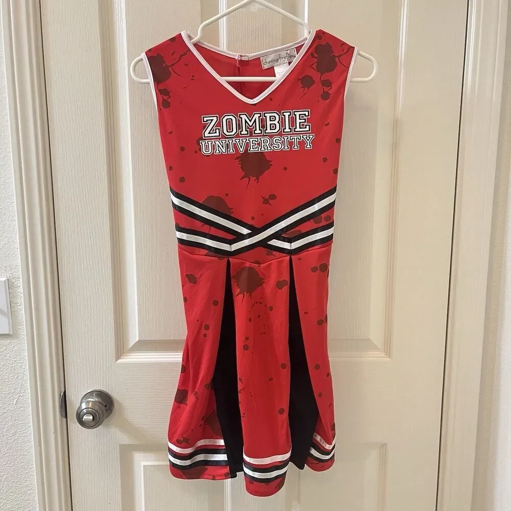 Chasing Fireflies Zombie University Cheerleader Cheer Costume Halloween Size 14